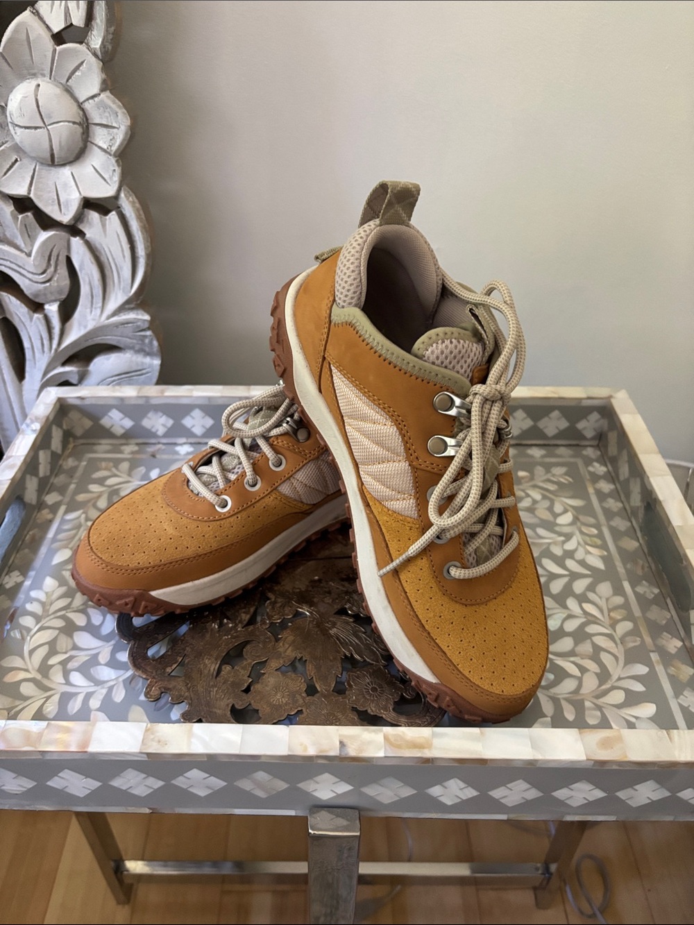 Women's Timberland Casual Trail Sneakers in Tan and Beige
